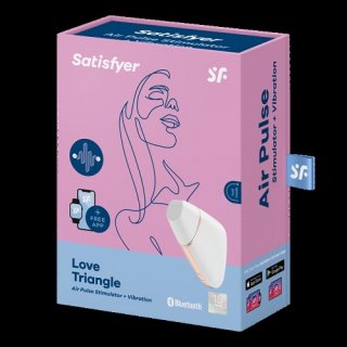 Satisfyer Love Triangle Whiteʥƥե䡼 ֥ȥ饤󥰥 ۥ磻ȡ