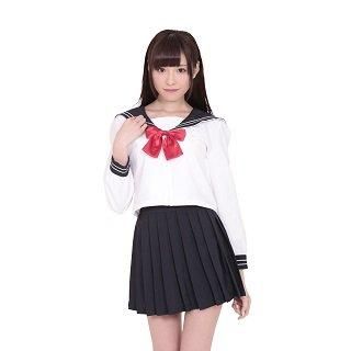 AKIBA清純セーラー ホワイト 長袖【Mサイズ】