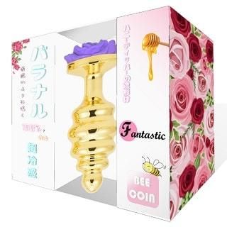 バラナル 超冷感アナルコーン Lパープルバラ