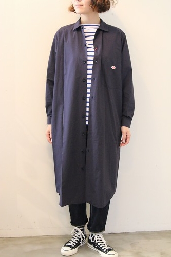 Danton ダントン タイプライターロングスリーブシャツ ワンピース Danton ダントン タイプライターロングスリーブシャツ ワンピース