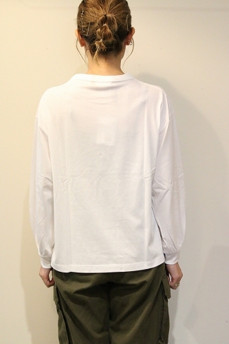 handvaerk (ハンドバーク) 60/2 GATHER L/S T-SHIRT / ギャザー