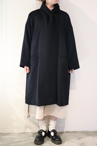 Honnete【オネット】 ショールカラーワイドコート