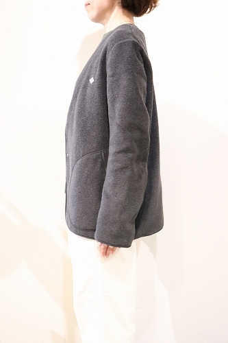 DANTON ダントン MEN'S FLEECE COLLARLESS JACKET