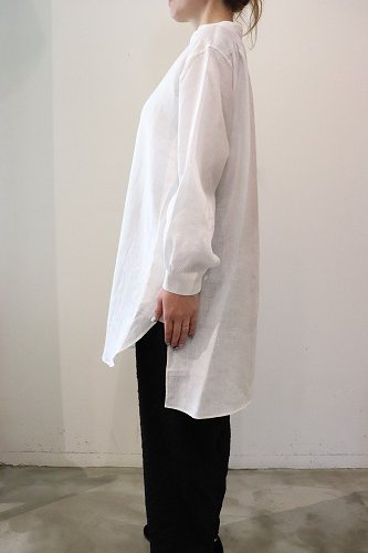 ORCIVAL オーシバル/オーチバル リネンバンドカラーロングシャツ