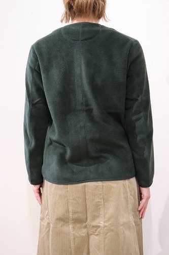 DANTON ダントン WOMEN'S FLEECE COLLARLESS JACKET