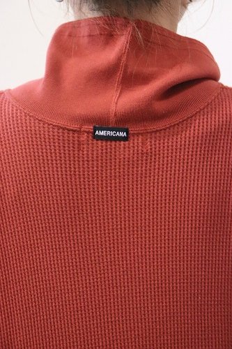 Americana アメリカーナ ハイネック ワッフルカットソー Americana アメリカーナ ハイネック ワッフルカットソー
