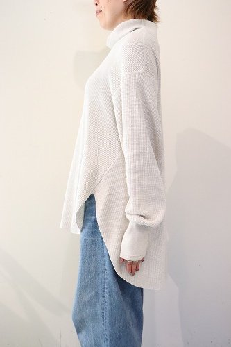 Americana アメリカーナ ハイネック ワッフルカットソー Americana アメリカーナ ハイネック ワッフルカットソー