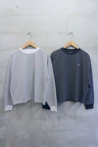 DANTON ダントン WOMEN'S LONG SLEEVE T-SHIRT BORDER