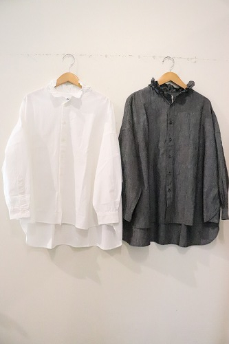 Yarmo ヤーモ dungaree ruffle shirts