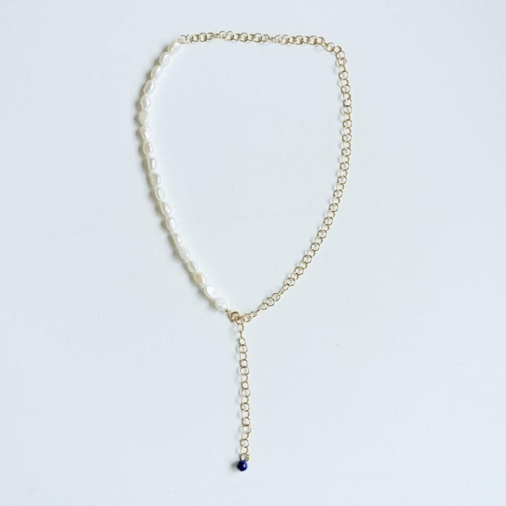 Miro pearl necklace_gold