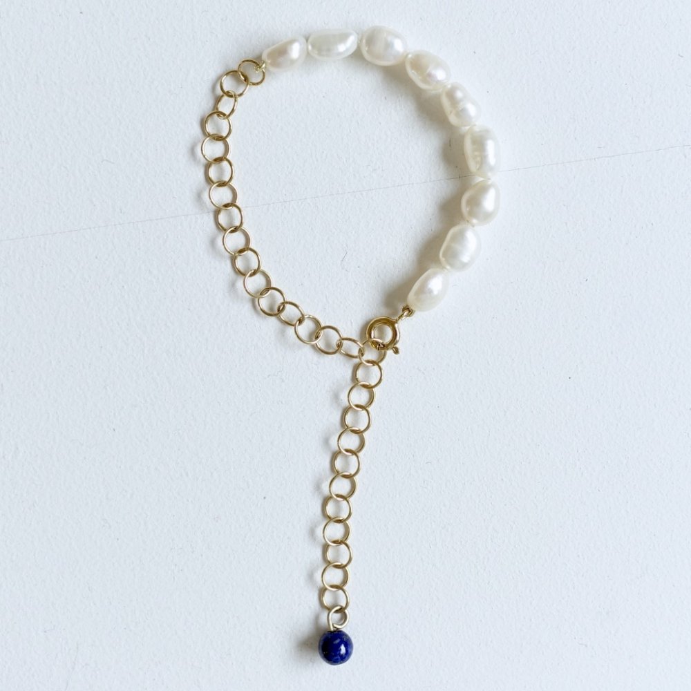 Miro pearl bracelet_gold