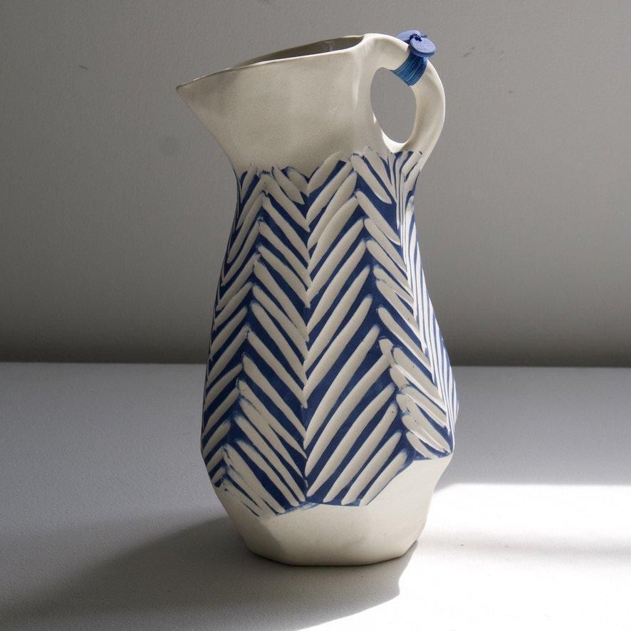 wabi sabi blue jug