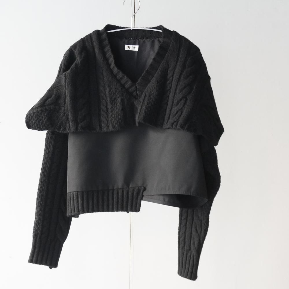 Scrap & Build KNIT COMBI TOPS-BK