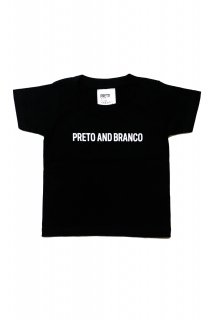 PRETO AND BRANCO■ORIGINAL KIDS TEE (BLACK)