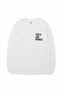 <img class='new_mark_img1' src='https://img.shop-pro.jp/img/new/icons47.gif' style='border:none;display:inline;margin:0px;padding:0px;width:auto;' />PRETO AND BRANCO■ORIGINAL LONG SLEEVE TEE (WHITE)