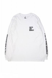 <img class='new_mark_img1' src='https://img.shop-pro.jp/img/new/icons47.gif' style='border:none;display:inline;margin:0px;padding:0px;width:auto;' />PRETO AND BRANCOORIGINAL LONG SLEEVE TEE (WHITE)