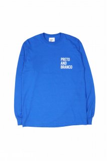<img class='new_mark_img1' src='https://img.shop-pro.jp/img/new/icons47.gif' style='border:none;display:inline;margin:0px;padding:0px;width:auto;' />PRETO AND BRANCO■ORIGINAL LONG SLEEVE TEE (BLUE)