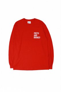 <img class='new_mark_img1' src='https://img.shop-pro.jp/img/new/icons47.gif' style='border:none;display:inline;margin:0px;padding:0px;width:auto;' />PRETO AND BRANCOORIGINAL LONG SLEEVE TEE (RED)