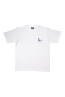 PRETO AND BRANCOEMBROIDERY TEE (WHITE-BLUE)