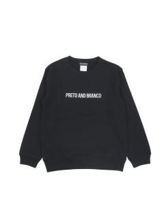 PRETO AND BRANCOORIGINAL EMBROIDERY KIDS SWEAT (BLACK)