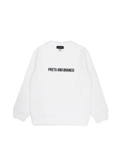 PRETO AND BRANCOORIGINAL EMBROIDERY KIDS SWEAT (WHITE)