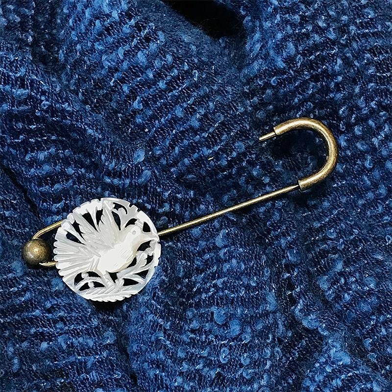 ベツレヘムパール ネジ式キルトピン付き ねじ式キルトピン8cm | カスタマイズ可能 | ストール留めに