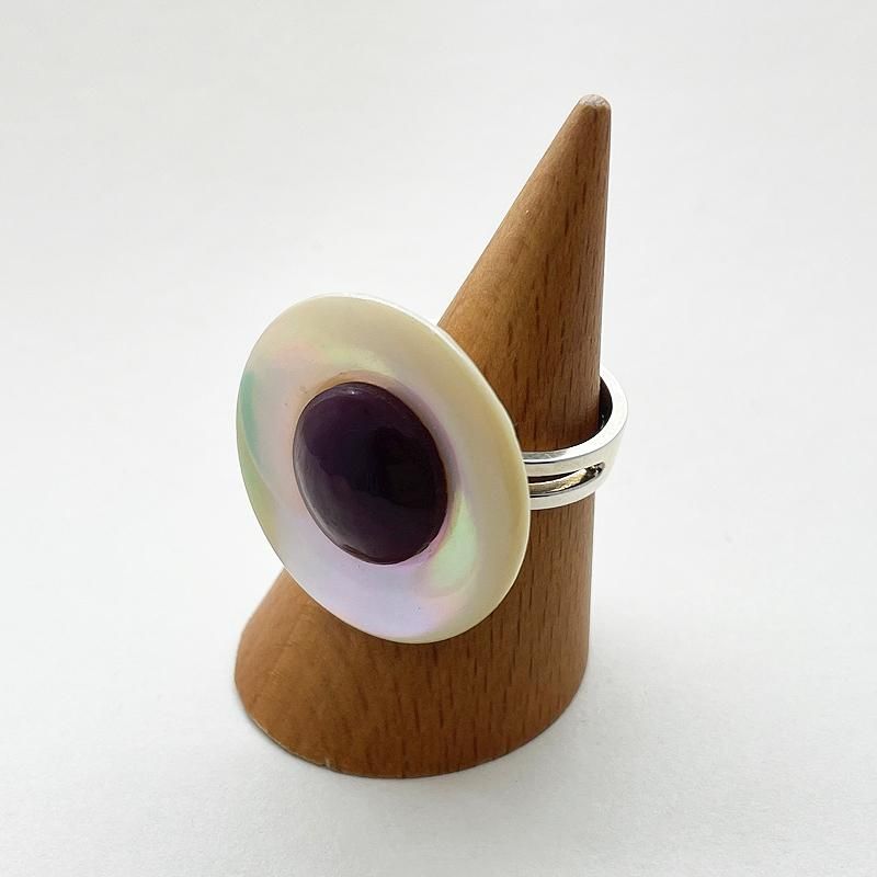 提案（シェル）アンティークボタン㉛ 4個】シェル入り ヴィンテージ風 デザイン ボタン レトロ