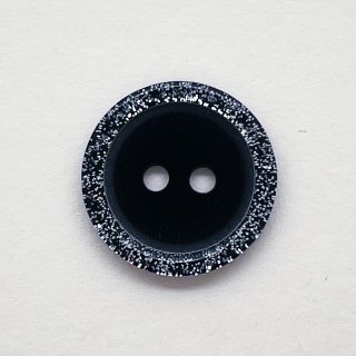 ヴィンテージプラスチックボタン（ブラック×ラメ）
