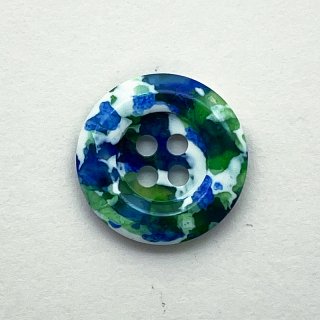 ヴィンテージプラスチックボタン（マーブル・ブルー）
