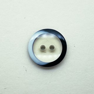 オールドプラスチックボタン（クリア×ブラック＆ホワイト）