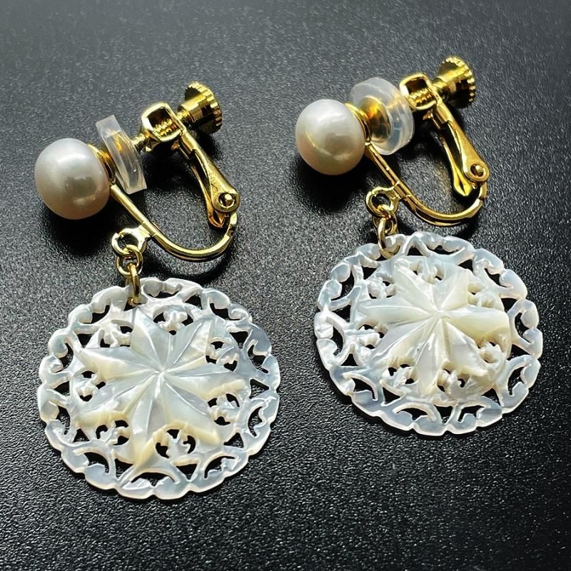 ベツレヘムパール Small Oval | 鳥・イヤリング・ピアス - CO