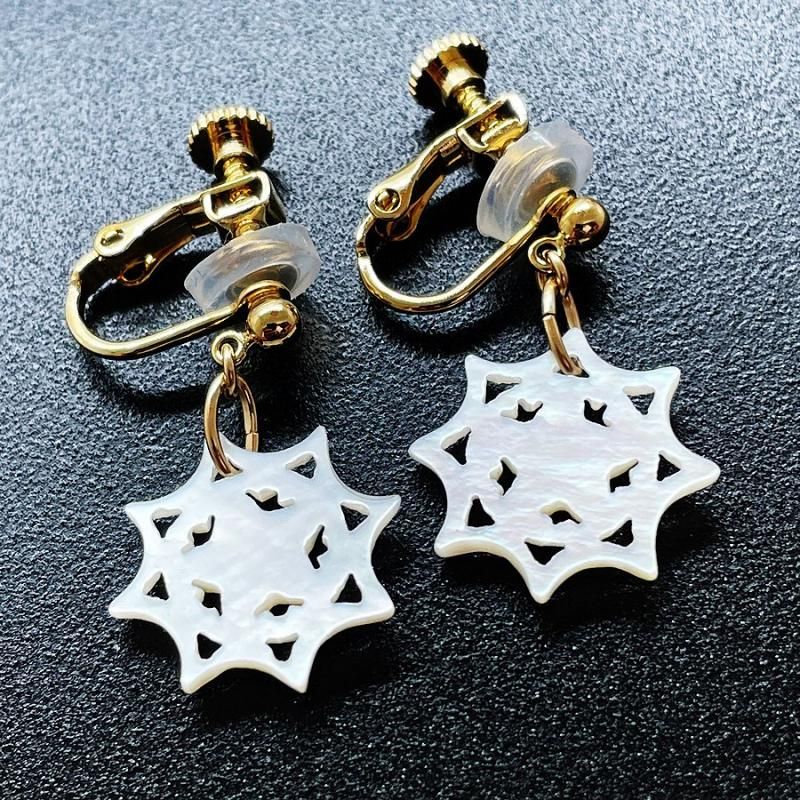 ベツレヘムパール　イヤリング　マザーオブパール　イスラエル ベツレヘムパール Tiny | イヤリング・ピアス - CO-【コー】東京