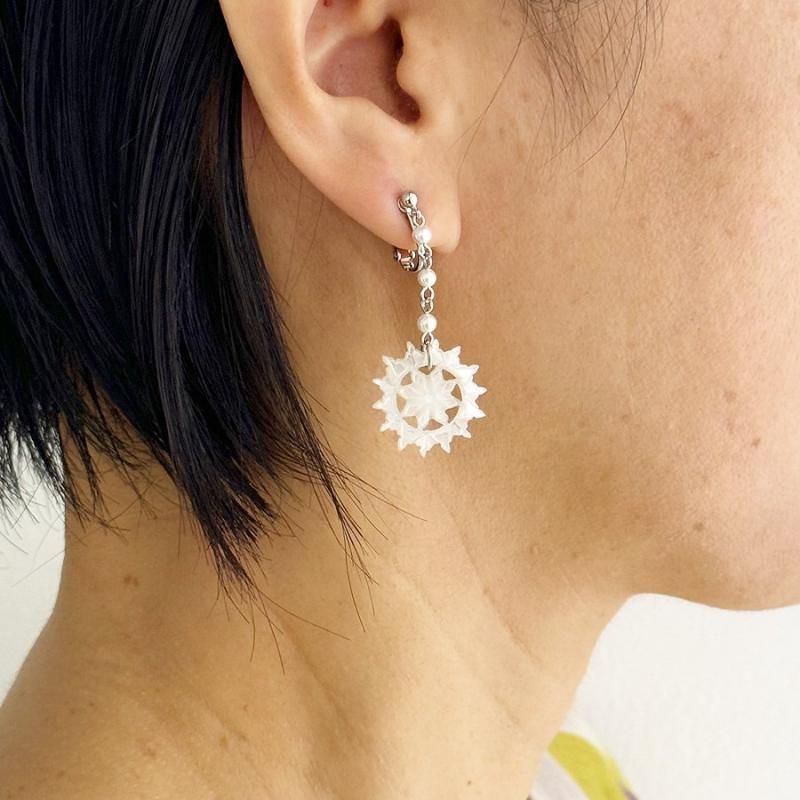 ベツレヘムパール　イヤリング　マザーオブパール　イスラエル ベツレヘムパールイヤリング | ピアス - CO-【コー】東京の東