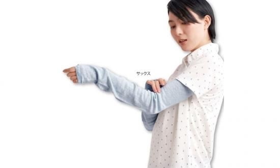 シャリ感が涼しい綿麻uvアームカバー 山忠日和 シャリ感が涼しい綿麻uvアームカバー 山忠日和