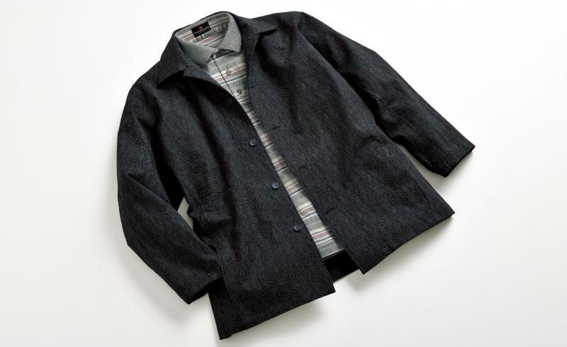 綿シワ加工シャツジャケット 山忠日和 綿シワ加工シャツジャケット 山忠日和