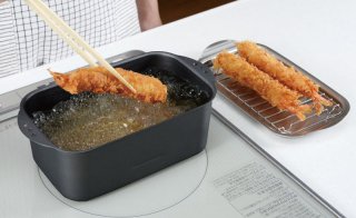 ミニミニ天ぷら角型鍋 アミ・フタ付き