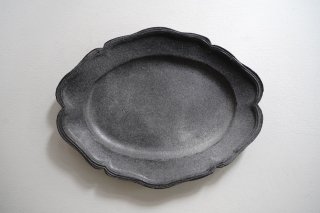 Rim Oval Plate "etain" gray | アンコラ