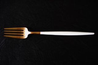 Dinner  fork /  GOA white mat gold | Cutipol