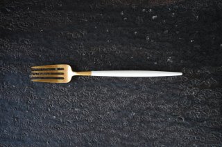 Dessert fork /  GOA white mat gold | Cutipol