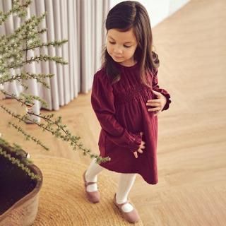 Corduroy long sleeve dress baby