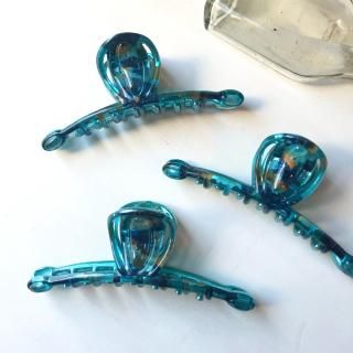 天然石バレッタ Bluesky 透かしバレッタ ブルーシェル - iiivko - vintage and new from