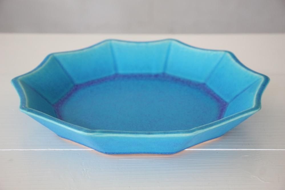 大嶺工房 / 青釉 十角皿 - mofgmona traveling shop online 大嶺工房 / 青釉 十角皿 - mofgmona traveling shop online