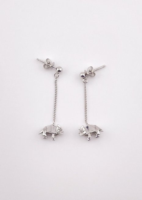 SILVER TRICERATOPS ピアス