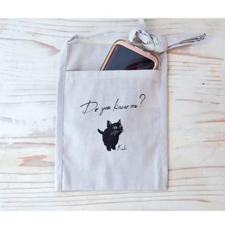 ククのミニサコッシュ・グレーベージュ - くろねこ クク の〇〇