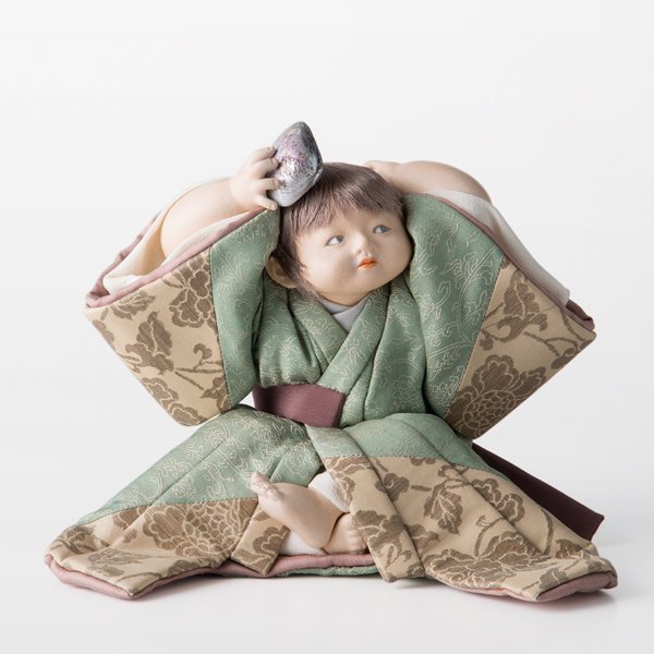 格安販売の 希少 平田陽光 監修 童女 童子 桐箱付 創作人形 日本人形