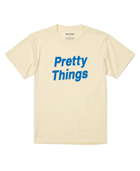 <img class='new_mark_img1' src='https://img.shop-pro.jp/img/new/icons60.gif' style='border:none;display:inline;margin:0px;padding:0px;width:auto;' />PRETTY THINGS SONIC T-shirts    Ivory  Blue