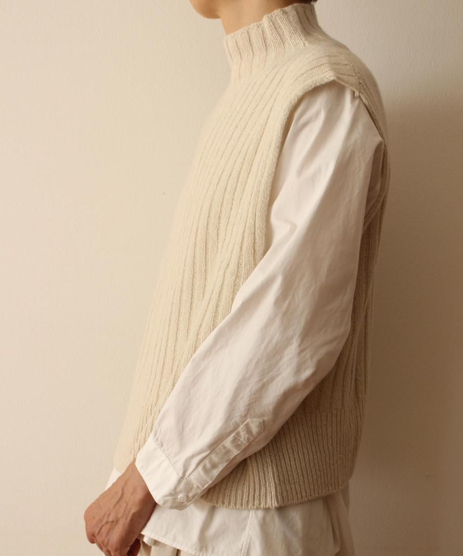 evam eva E243K056 ウールシルクベスト - タチバナストア