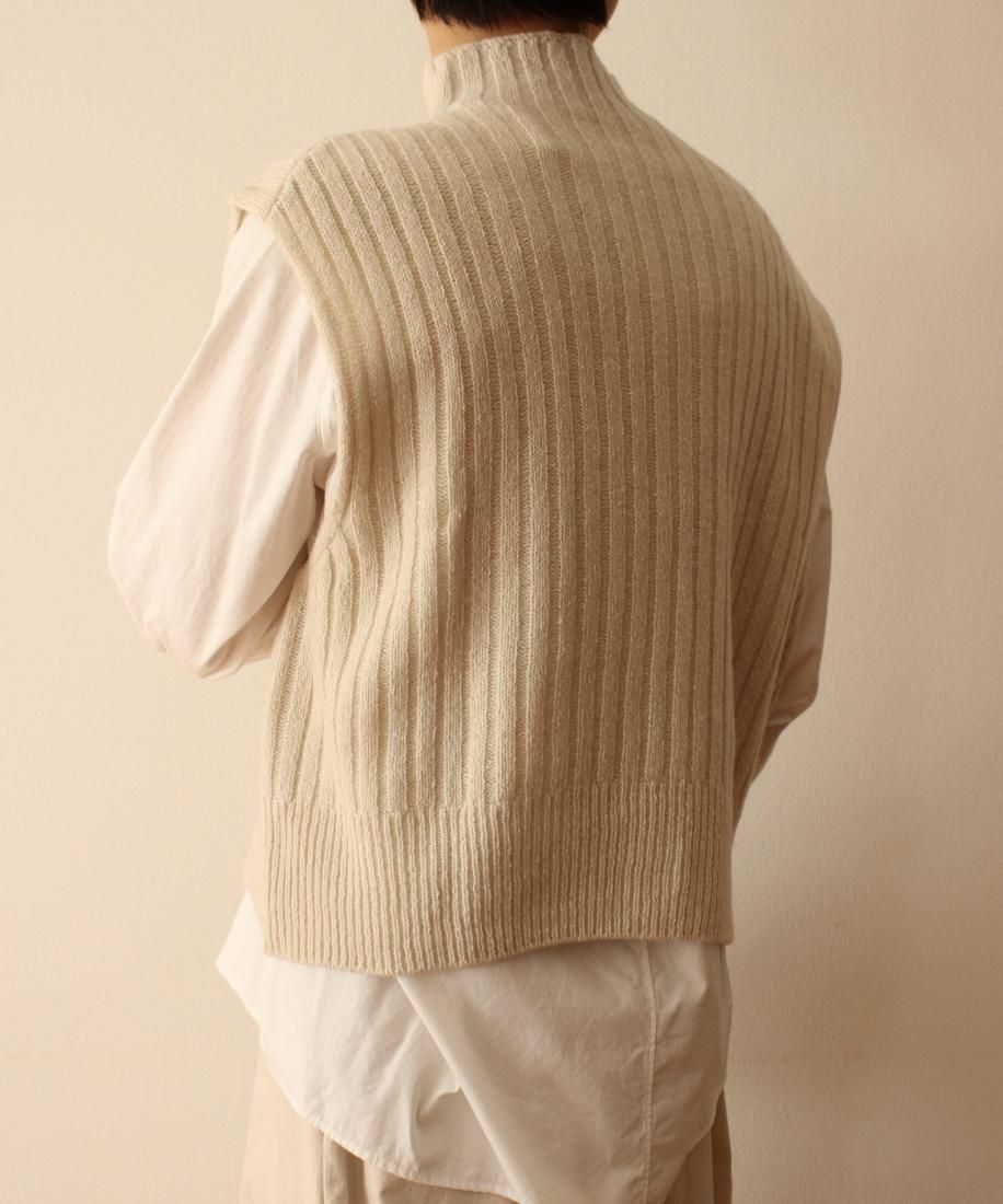 evam eva モヘヤシルクベスト evam eva｜mohair silk vest｜ladies',tops