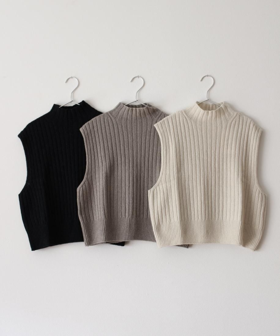 evam eva E243K056 ウールシルクベスト - タチバナストア