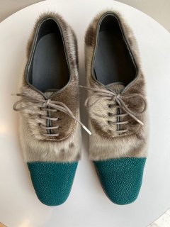 PERMANENT MODERN  stingray  x seal  shoes   turquoise  size 36 -�